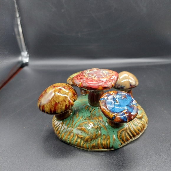 Ceramic Glazed Mushrooms Decor / Decorative Unique Art MCM Retro - Picture 2 of 7